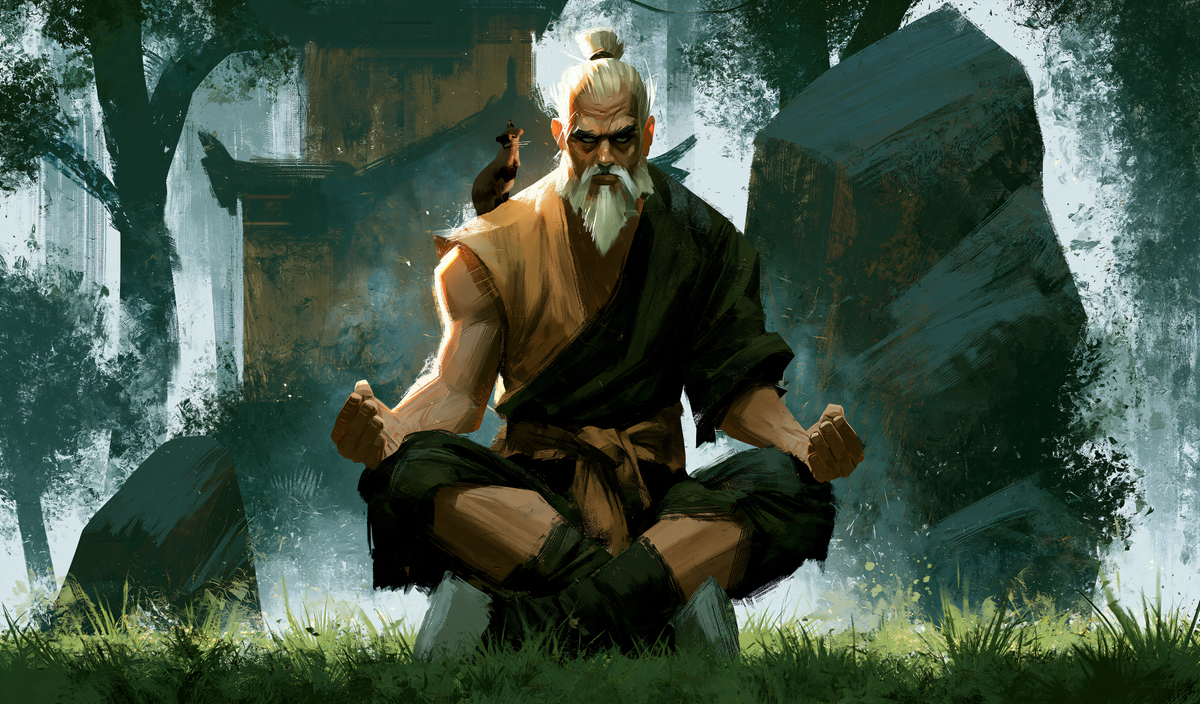 Meditating Monk